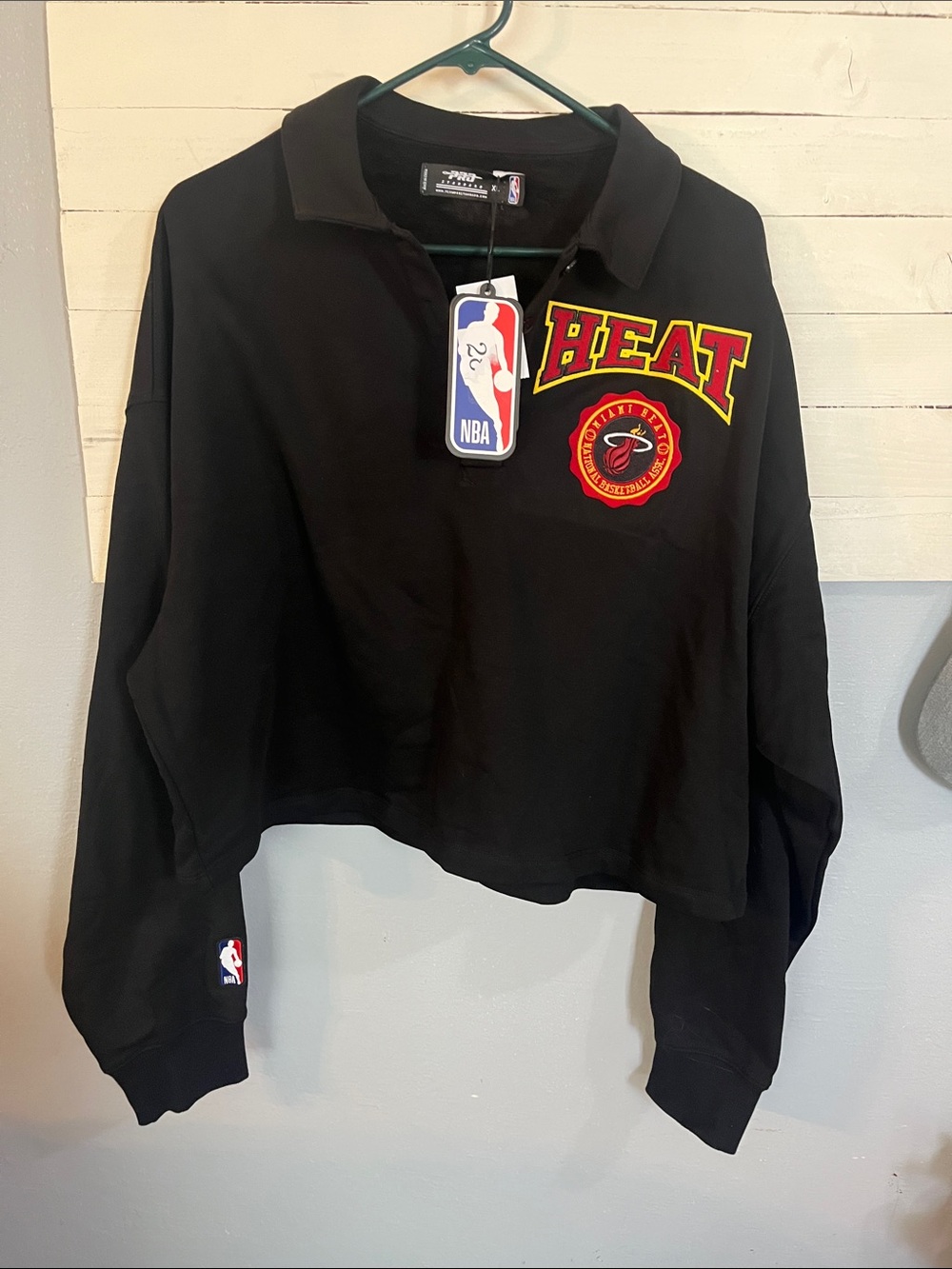 NBA Miami Heat Black Pullover with Red and Yellow Logo